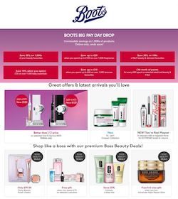 boots offers big pay day drop 10 - 31 march 2021