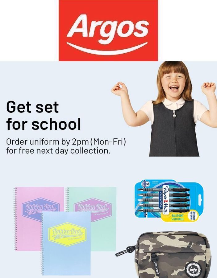 Argos Catalogue Online Back to School 4 – 30 September 2021