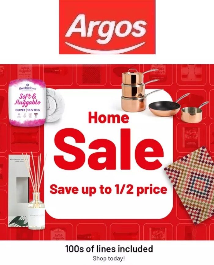 Argos Catalogue Online Home Sale 20 – 30 Sep 2022