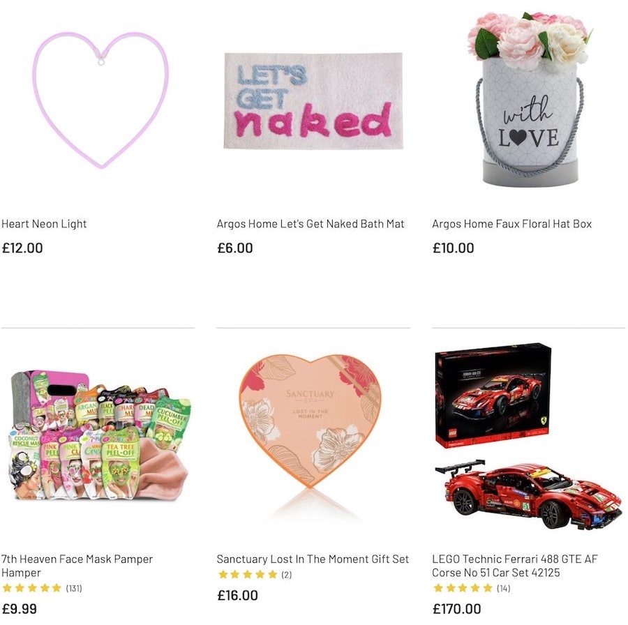 valentines day gift ideas argos