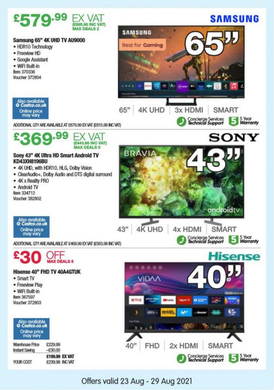Costco Offers 23 August 2021 Costco Catalogue UK Costco Offers UK