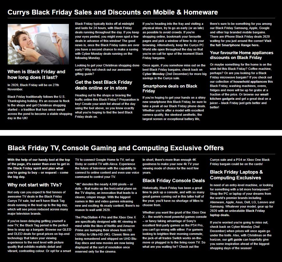 Currys Black Friday Deals 2020 Currys Black Friday 2020 BF 2020 UK