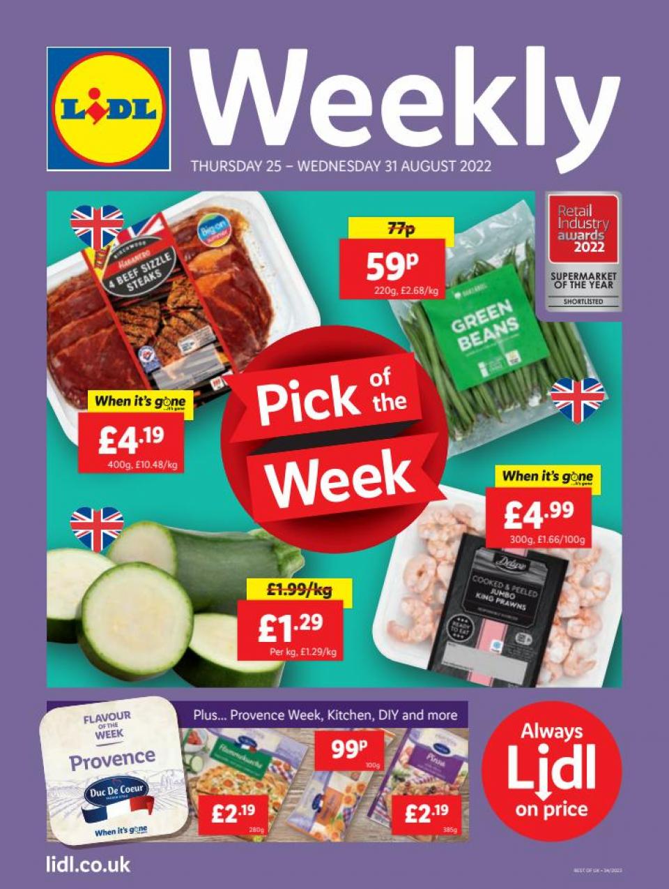 Lidl Offers 25 – 31 August 2022