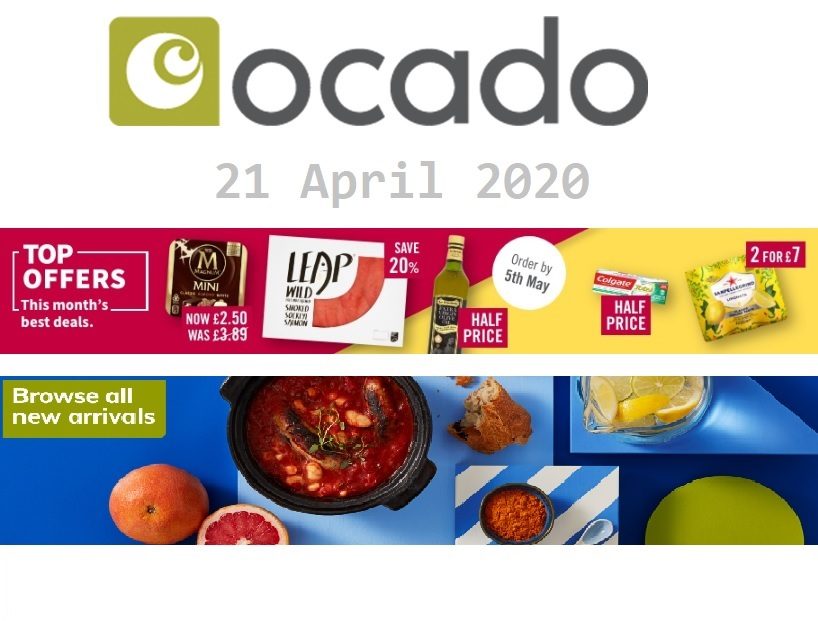 Ocado Offers 21 April 2020