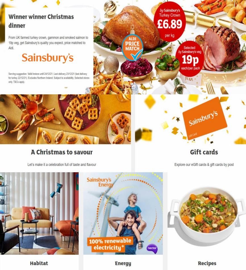 Sainsburys Offers 20 – 31 December 2021