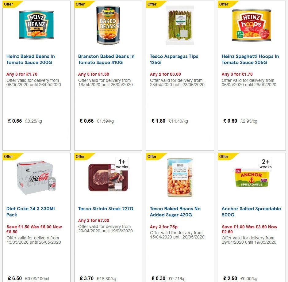 Tesco Offers Tesco Online Groceries Tesco Delivery Tesco Groceries