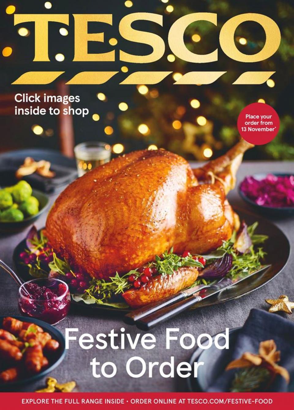tesco offers festive food to order 13 november 2020